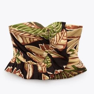 ZARA FLORAL TUBE TOP MEDIUM